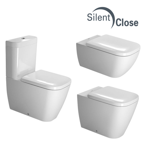 Abattant WC Compatible Happy D.2 Duravit V.2- Chêne Woodline Frein de chute 'SC'