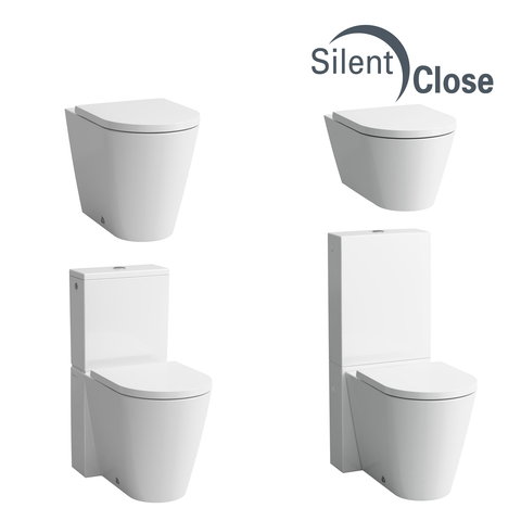 Abattant WC Compatible Kartell Laufen - Chêne Woodline Frein de chute 'SC'
