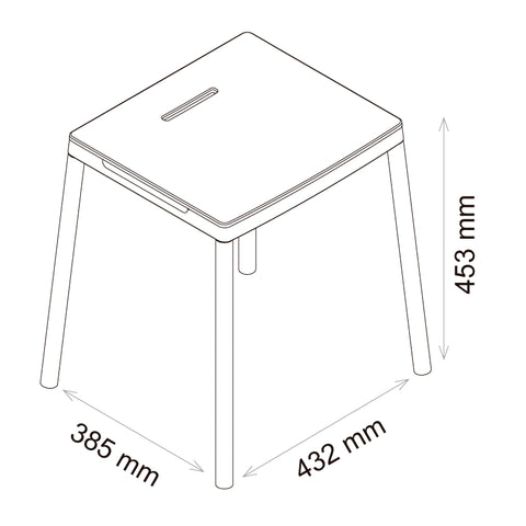 Tabouret de douche solide