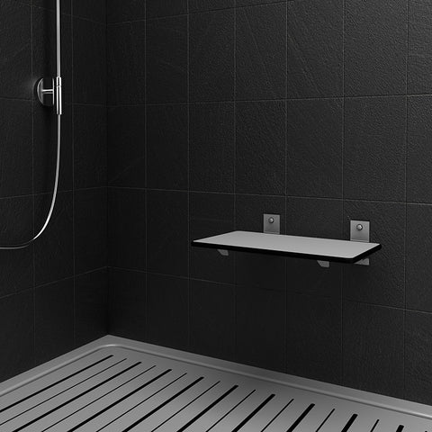 Siège de douche mural court et pliable solide