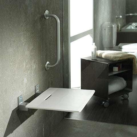 Siège de douche mural pliable solide