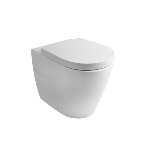 Toilet Seat Compatible Acro Compact Noken Pie Without Cistern - Woodline Oak