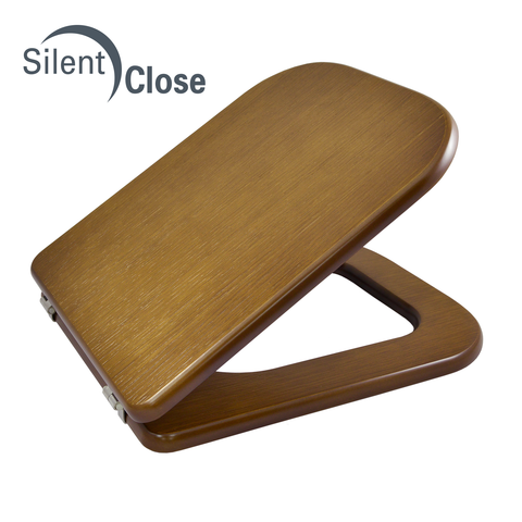 Tapa WC Compatible Compact Bricomart - Woodline Roble Amortiguada 'SC'