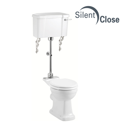 Abattant WC Compatible Niveau Intermédiaire Burlington - Chêne Woodline Frein de chute 'SC'