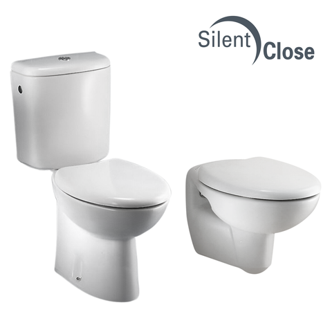 Abattant WC Compatible Novella Sangra - Chêne Woodline Frein de chute 'SC'
