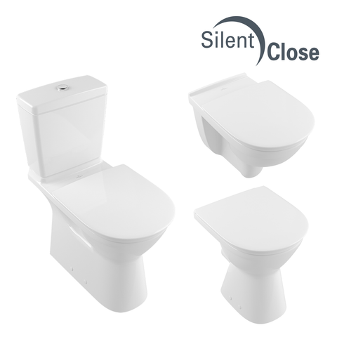 Abattant WC Compatible O.Novo Vita Villeroy & Boch - Dureline Frein de chute 'SC'