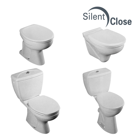 Abattant WC Compatible Rivella - Super Rivella Jacob Delafon - Chêne Woodline Frein de chute 'SC'