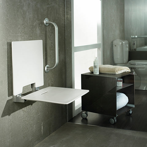 Asiento Ducha Plegable con Respaldo a Pared Solid