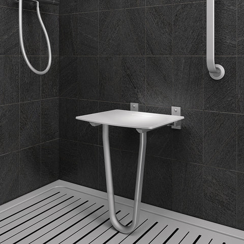 Solid+ Folding Shower Seat with Floor Stand