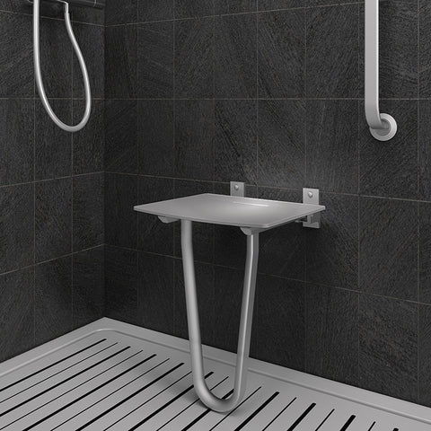 Solid+ Folding Shower Seat with Floor Stand