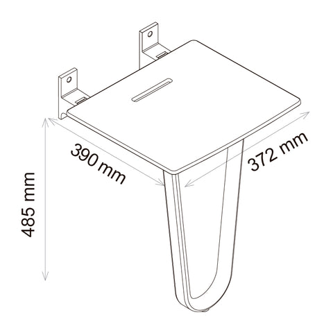 Asiento Ducha Plegable con Soporte a Suelo Solid+