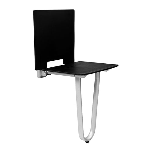 Folding Shower Seat with Backrest and Solid+ Floor Support