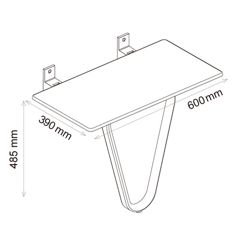 Asiento Ducha Plegable Extra-Ancho (XL) con Soporte a Suelo Solid+